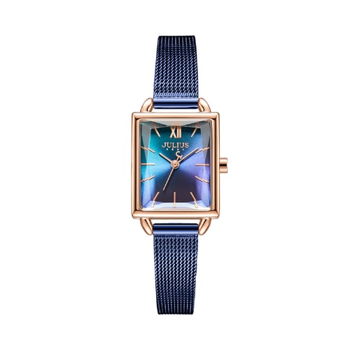 นาฬิกา Julius JA-1329 C สายสแตนเลสถัก สีน้ำเงิน