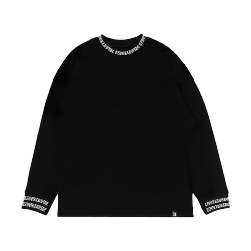TZ WORLDWIDE TZ RIB OVERSIZED L/S TEE BLACK