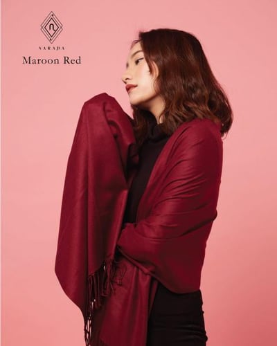 Cashmere Scarf Maroon Red