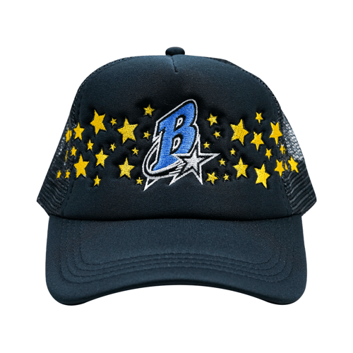 BLUE PLANET MOB ALL STAR TRUCKER HAT BLACK