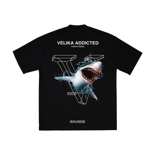 VELIKA WHITE POINTER V OVERSIZE T-SHIRT BLACK