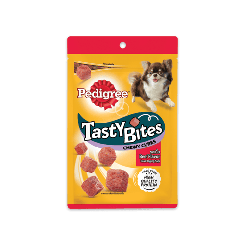 [MANOON] PEDIGREE Tasty Bites Chewy Cubes เพดดิกรี ขนมสุนัข เทสตี้ ไบทส์ ชิววีคิวบ์ รสเนื้อ ขนาด 50 กรัม