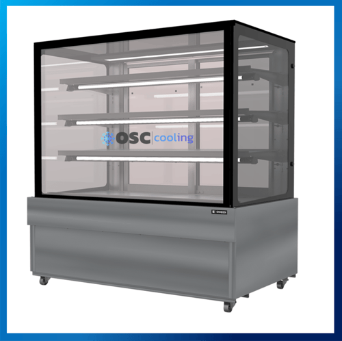 ตู้โชว์เค้กกระจกตรง 3 ชั้นวาง กว้าง 150 ซม. สีสแตนเลส 26.3 คิว [SKS-1507Z]