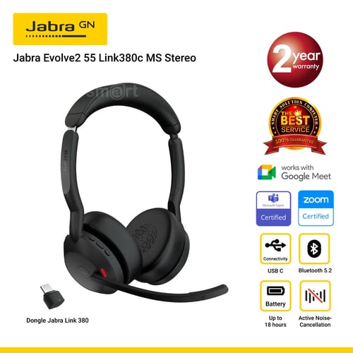 Jabra Evolve2 55 Link380c MS Stereo