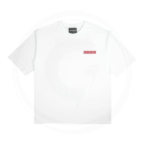 THE BIAS CLUB BIAS TEXT ME BACK T-SHIRTS WHITE/RED