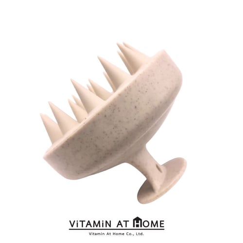 แปรงนวดหนังศีรษะ Scalp massager (สีครีม)