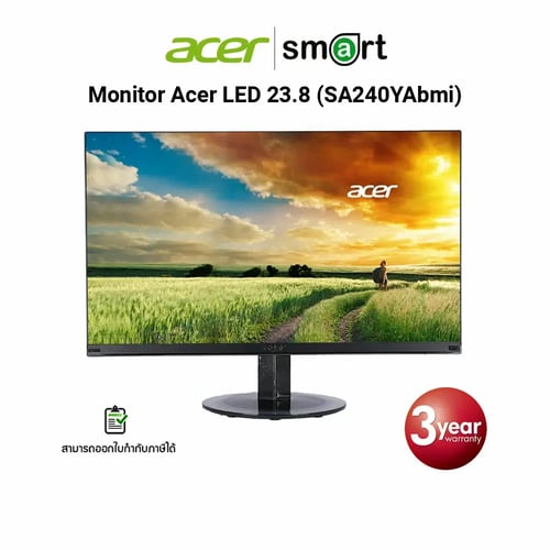[สินค้าตัวโชว์] จอมอนิเตอร์ Monitor Acer LED 23.8 SA240YAbmi Wide screen 75Hz AMD Free-Sync,VGA,HDMI (UM.QS0ST.A01)