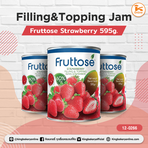 Fruttose Strawberry Filling&Topping Jam 595 g.