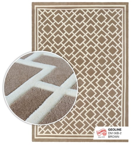 พรมรุ่น GEO LINE (L) DM 06B-2 L 160x230 ซม. BROWN (พรีออเดอร์)