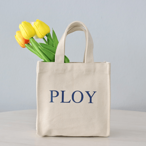 Shopping Bag ใบเล็ก หูหิ้วสีขาว แบบมีสายสะพาย