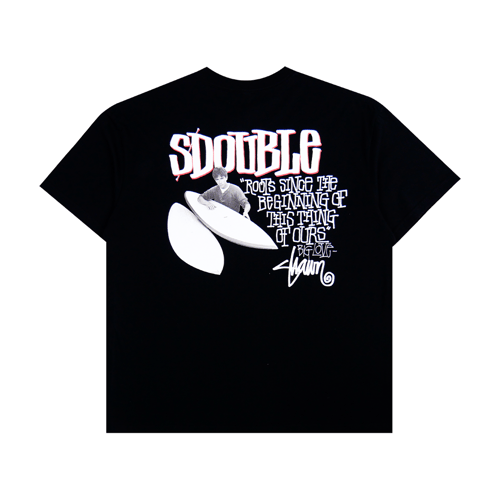S DOUBLE PINTAILS T-SHIRT BLACK