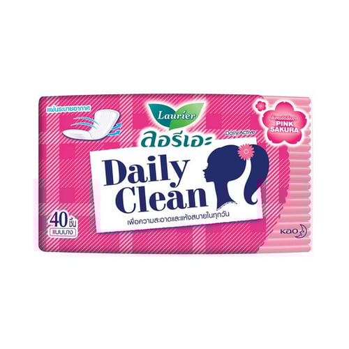 ลอริเอะ แผ่นอนามัยDaily Clean Pink Sakura 40ชิ้น