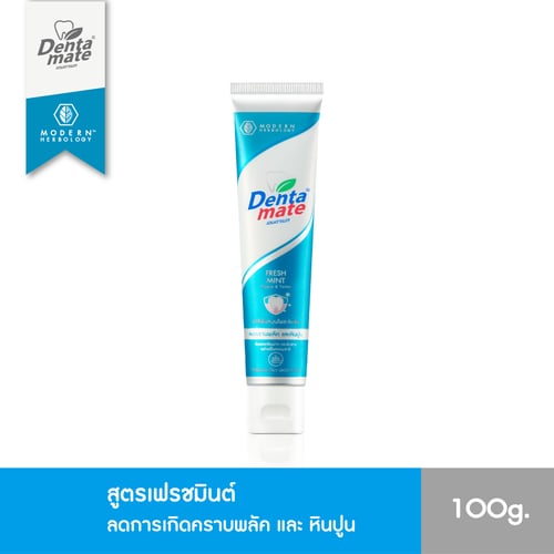 DENTAMATE FRESH MINT เดนตาเมท ยาสีฟันสมุนไพรสกัด เฟรชมินต์ 100 กรัม