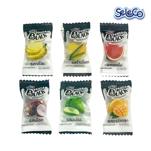 ซาลิมิ PANDA BLACK ลูกอมเจลลี่รวมรสผลไม้ ขนาด 400 กรัม/100 เม็ด