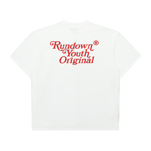 RUNDOWNYOUTH ORIGINAL 058 T-SHIRT WHITE