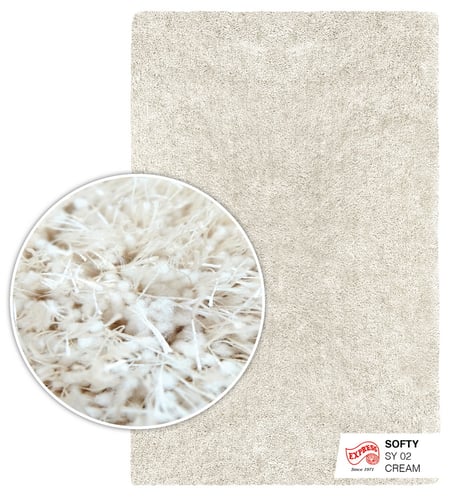 SOFTY (XL) RUG SY02 XL 240x340 cm. CREAM