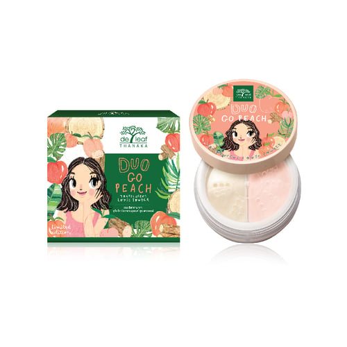 De Leaf Thanaka Duo Go Peach Translucent Loose Powder