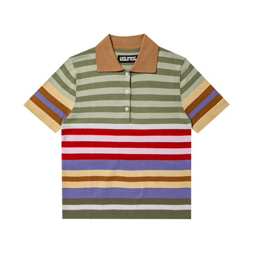 LATE NIGHT DANCE CLUB SUMMER STRIPE POLO MULTI
