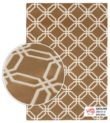 GEO LINE (M) RUG DM 01-2 M 120x170 cm. BROWN (PRE-ORDER)