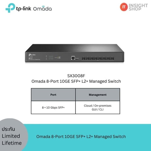 [SX3008F] Omada 8-Port 10GE SFP+ L2+ Managed Switch