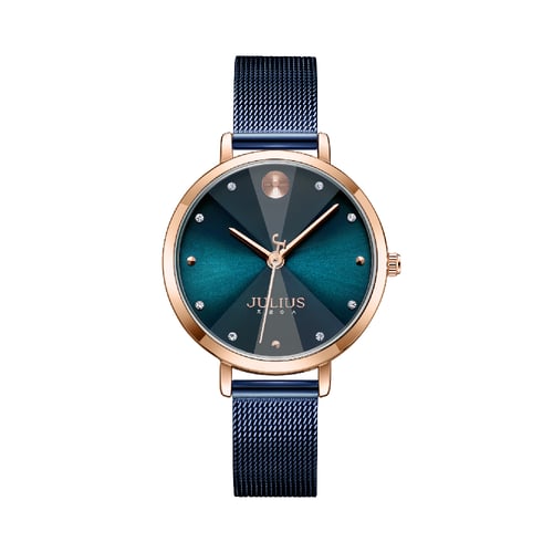 นาฬิกา Julius JA-1222 C สายสแตนเลสถัก สีน้ำเงิน