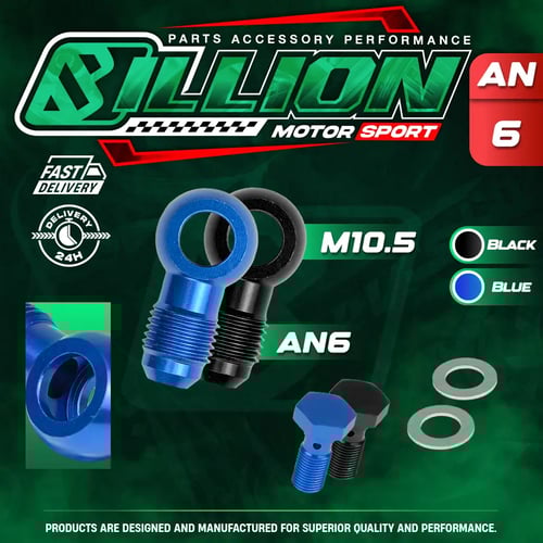 Billion หัวบันโจขนาด M10.5 ออกเกลียว AN6 [BLUE]