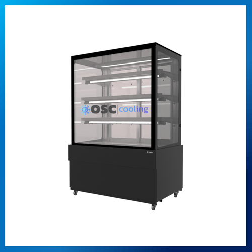 ตู้โชว์เค้กกระจกตรง 3 ชั้นวาง Premium Plus กว้าง 70 ซม. สีดำ 11.5 คิว [SKS-0717Z]