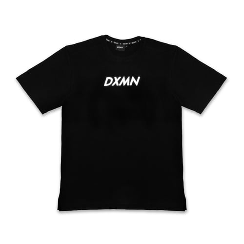 DXMN LOGO REFLEXTIVE OVERSIZE TEE BLACK