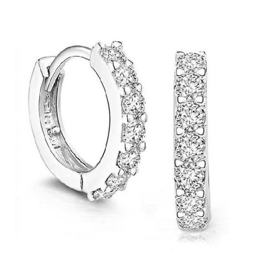MR_GOLDss DIAMOND HOOP EARRINGS 4MM SILVER