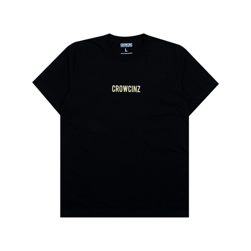 CROWCINZ MID LOGO T-SHIRT BLACK