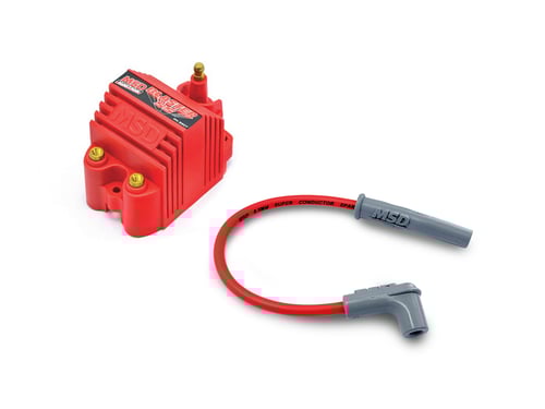 คอยล์ MSD Blaster SS + สายหัวเทียน หัวปลายตรง ความยาว 40 ซม.