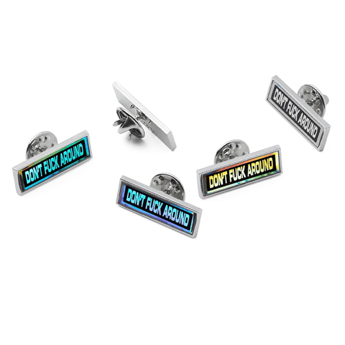 SUPREME DON'T FUCK AROUND FW22 PIN BLACK/SILVER