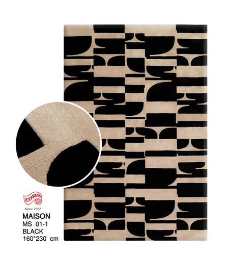 ELLE DECOR - พรมรุ่น MAISON (L) MS01-1 L 160x230 ซม. BLACK