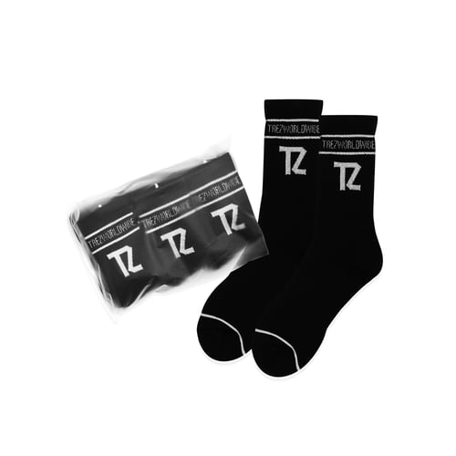TZ WORLDWIDE TZ CREW SOCKS BLACK