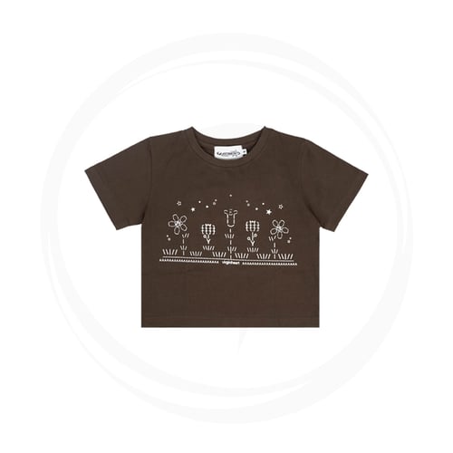 V.G.H FLOWER GARDEN T-SHIRT BROWN