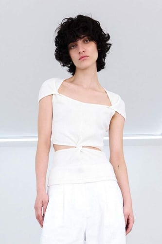 J KOO - TWIST CUT-OUT T-SHIRT_WT