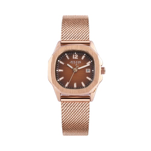 นาฬิกา Julius JA-1433 E สายสแตนเลสถัก สีโรสโกลด์