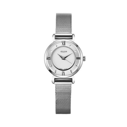 นาฬิกา Julius JA-728 A สายสแตนเลสถัก สีเงิน