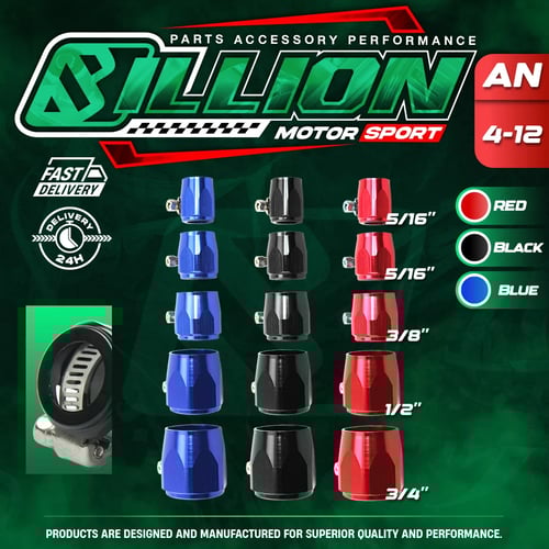 Billion หัว HEX สีน้ำเงิน (AN6 - 5/16")