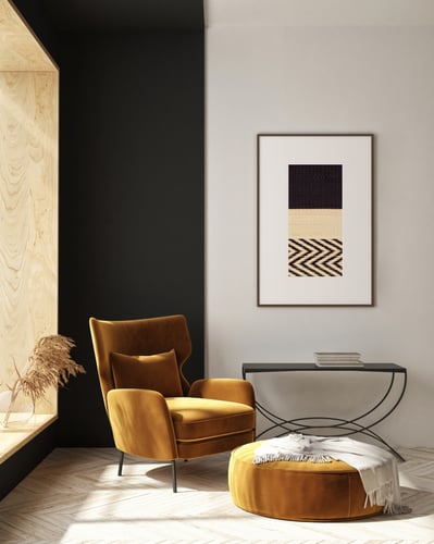 Woven artwork yak black L02