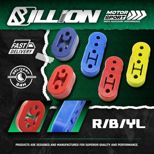 Billion ยางหิ้วท่อไอเสียยูริเทน ขนาดเล็ก [RED]