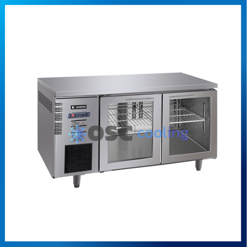 ตู้แช่เย็นเคาท์เตอร์สเตนเลส บานประตูกระจก ความลึก 75 ซม. เกรด201 14.8 คิว [SCC-1502G]