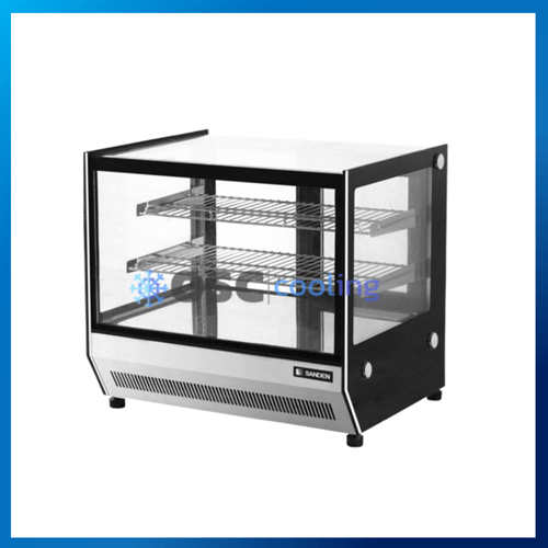 ตู้โชว์เค้กกระจกตรง สำหรับวางบนเคาท์เตอร์ "SANDEN" 5.3 คิว [SKR-0090G]