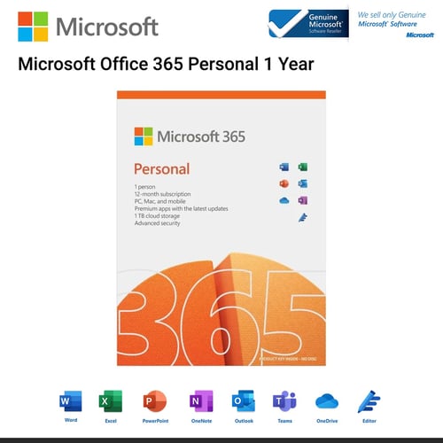Microsoft Office 365 Personal English APAC EM Subscr 1YR Medialess P8 (QQ2-01398)