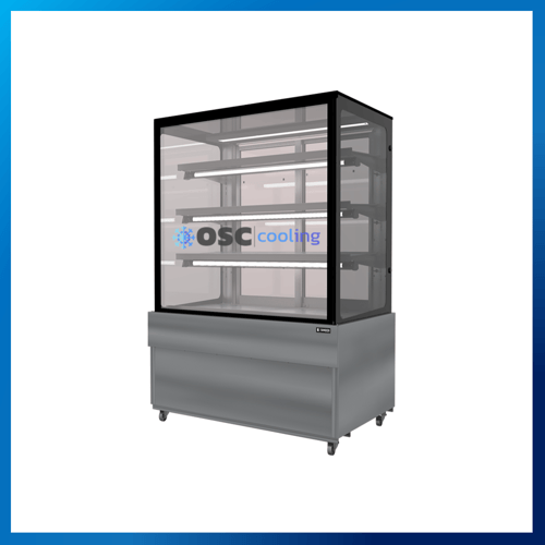 ตู้โชว์เค้กกระจกตรง 3 ชั้นวาง กว้าง 70 ซม. สีสแตนเลส 11.5คิว [SKS-0707Z]