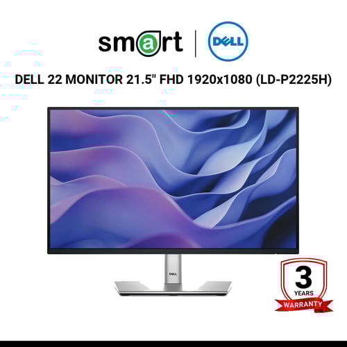 จอมอนิเตอร์  DELL 22 MONITOR - P2225H , 21.5" FHD 1920x1080, 16:9,  HDMI + DP+VGA/ 3Yrs Advance Exchange, NBD, Premium Panel Guarantee