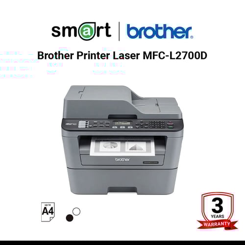 Brother Printer Laser MFC-L2700D เครื่องพิมพ์เลเซอร์ ขาว-ดำ มัลติฟังก์ชัน Mono MFC laser : 5in1 (Print, Scan, Copy, Fax, PC Fax) Duplex