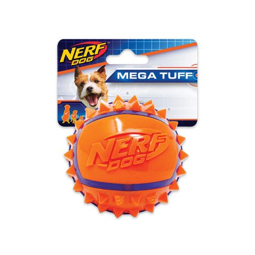 Nerf Dog Two-Tone TPR Spike Ball, Small เนิร์ฟด็อก ลูกบอลขัดฟัน ขนาด 2.5 นิ้ว