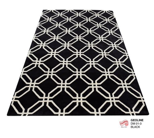 พรมรุ่น GEO LINE (M) DM 01-3 M 120x170 ซม. BLACK (พรีออเดอร์)