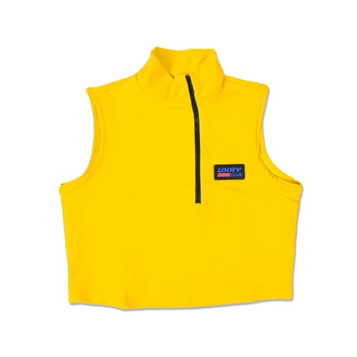 UXRY CLUB IMMA VILLAIN ACTIVE CROP TOP MUSTARD